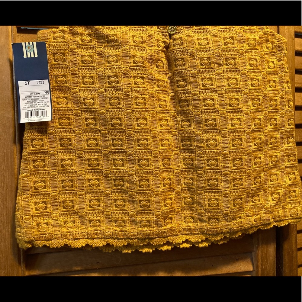 Oshkosh Autumn Yellow Brocade Top Sleeveless Top/Tunic - Picture 11 of 12